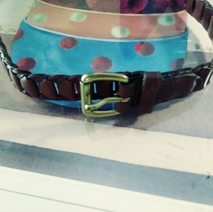 NEW!!! ⭐BROWN LEATHER BRASS BUCKLE.